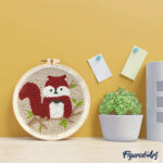 Punch Needle Écureuil mignon