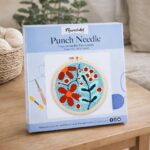 Punch Needle Explosion de Fleurs rouges