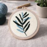 Punch Needle Feuille bi-colore