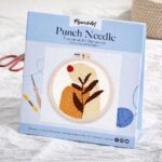 Punch Needle Feuille et Soleil Rouge