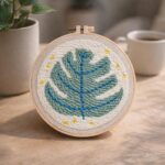 Punch Needle Feuille Verte