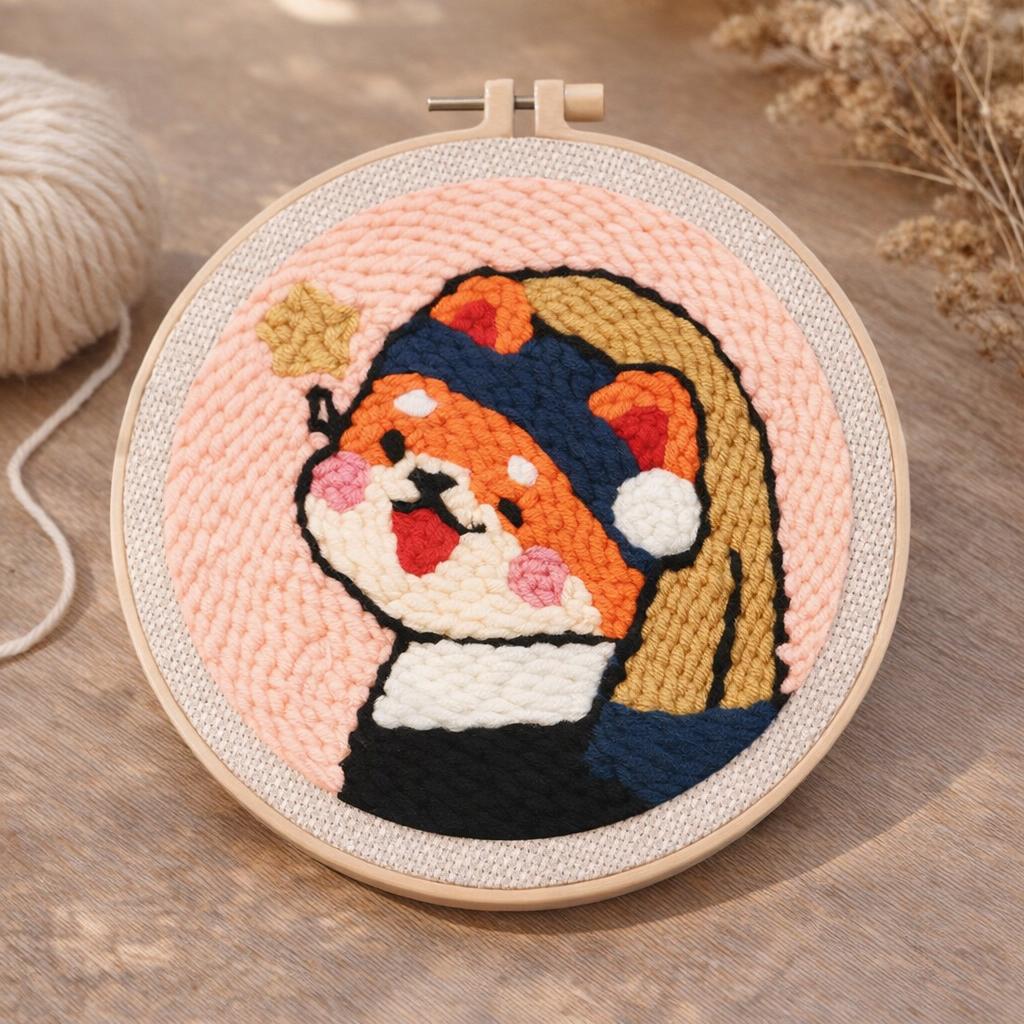 Punch Needle Fille à la Perle