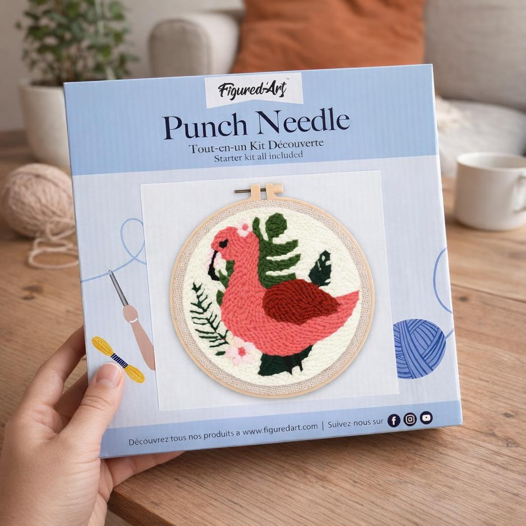 Flamant rose feuillage