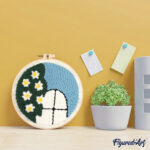 Punch Needle Fleur à la fenêtre