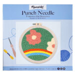 Punch Needle Fleurs et Arc en Ciel