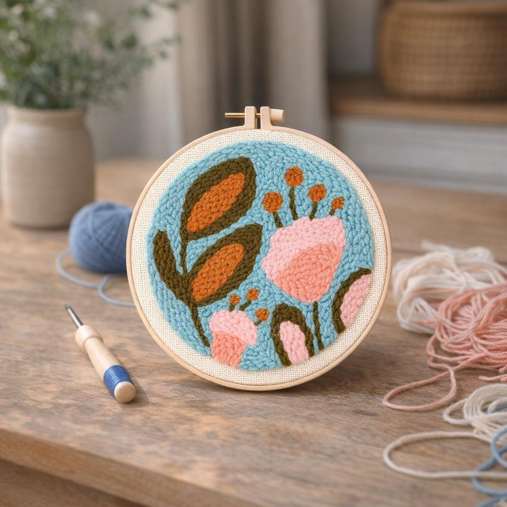 Punch Needle Fleurs sauvages