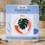 Punch Needle Grande Feuille verte
