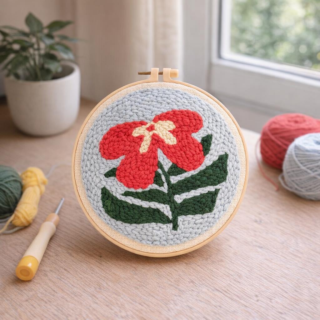 Punch Needle Hibiscus