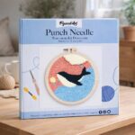 Punch Needle Jolie Baleine bleue