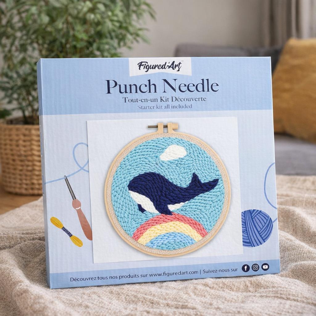 Punch Needle La Baleine bleue
