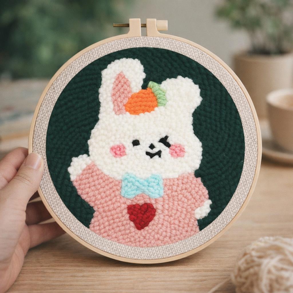 Punch Needle Lapin Clin d'Oeil