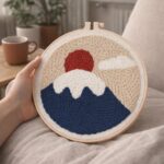 Punch Needle Lever du soleil sur Mont Fuji