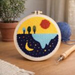 Punch Needle Lune et Soleil