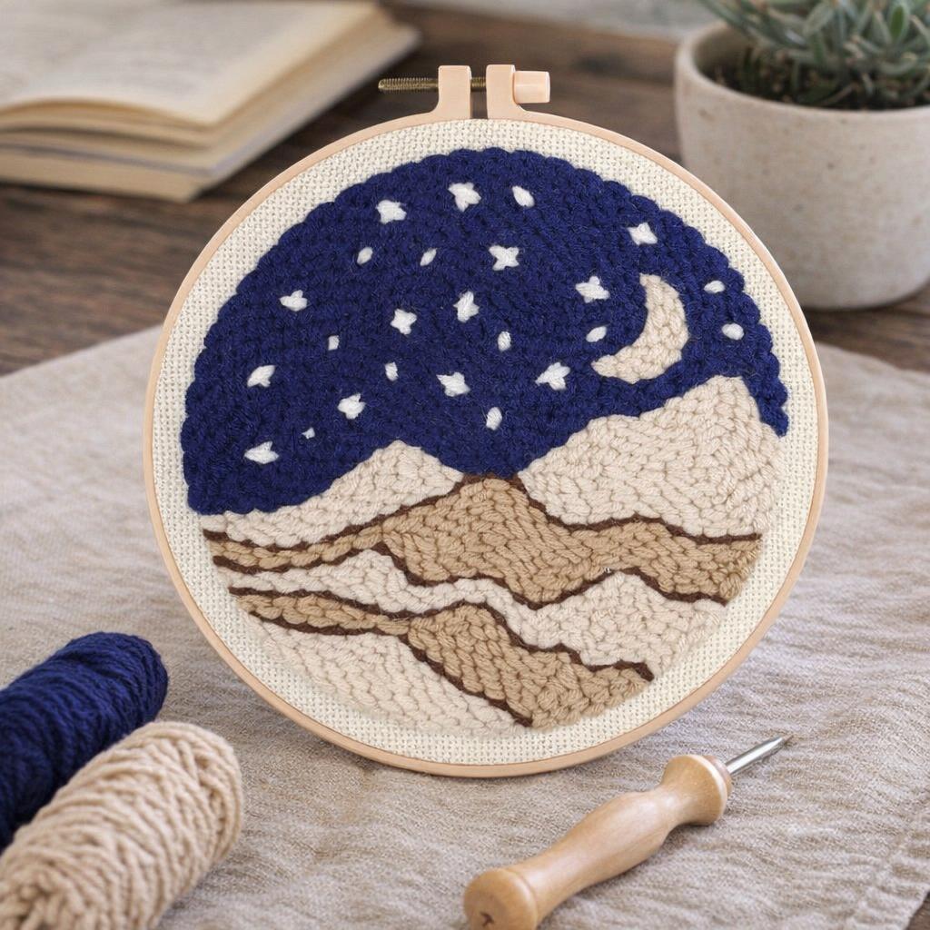 Nuit désert punch needle