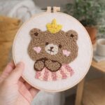 Punch Needle Ours brun 1