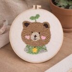 Punch Needle Ours brun 2