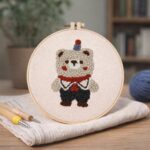 Punch Needle Ours de cirque