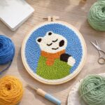 Punch Needle Ours polaire joyeux