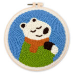 Punch Needle Ours polaire joyeux