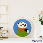 Punch Needle Ours polaire joyeux