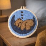 Punch Needle Ours sur la lune