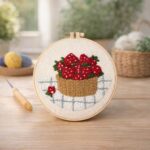 Punch Needle Panier de fraises
