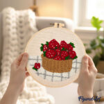 Punch Needle Panier de fraises