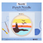 Punch Needle Phare et Coucher de Soleil