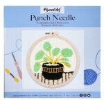 Punch Needle Plante et Pot noir