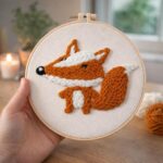 Punch Needle Renard mignon
