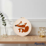 Punch Needle Renard mignon