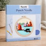 Punch Needle Renne au bord d'un Lac
