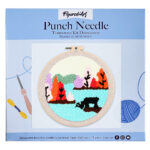 Punch Needle Renne au bord d'un Lac