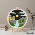 Punch Needle Rivière de nuit