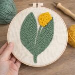 Punch Needle Tulipe jaune