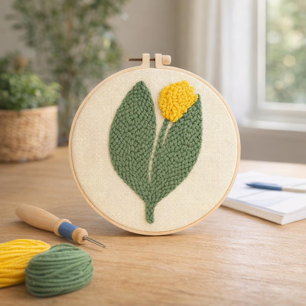 Punch Needle Tulipe jaune
