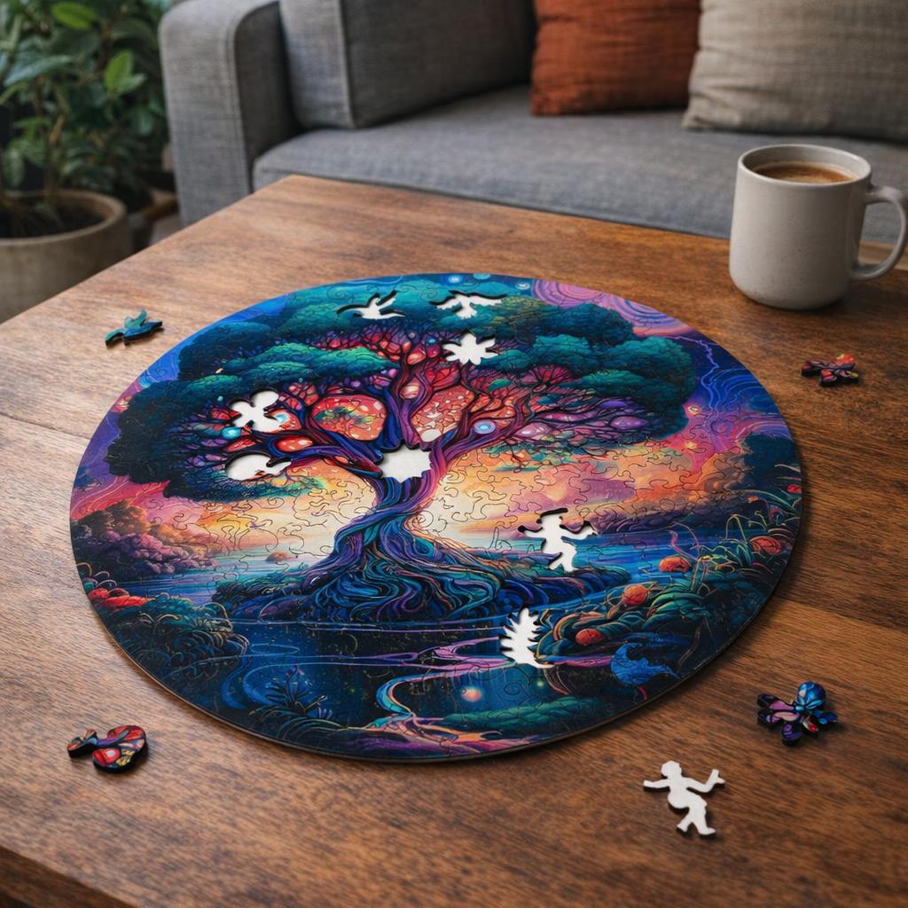 Puzzle en Bois Adulte - Arbre mystique