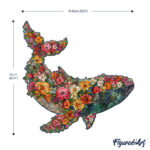 Puzzle en Bois Adulte - Baleine florale