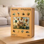 Puzzle en Bois Adulte - Château et Montgolfières