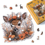 Puzzle en Bois Adulte - Faon et Fleurs