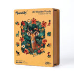 Puzzle en Bois Adulte - Girafe et Fleurs