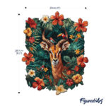 Puzzle en Bois Adulte - Girafe et Fleurs