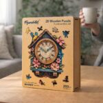 Puzzle en Bois Adulte - Horloge coucou florale