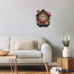 Puzzle en Bois Adulte - Horloge coucou florale