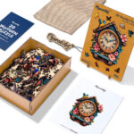 Puzzle en Bois Adulte - Horloge coucou florale