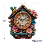 Puzzle en Bois Adulte - Horloge coucou florale