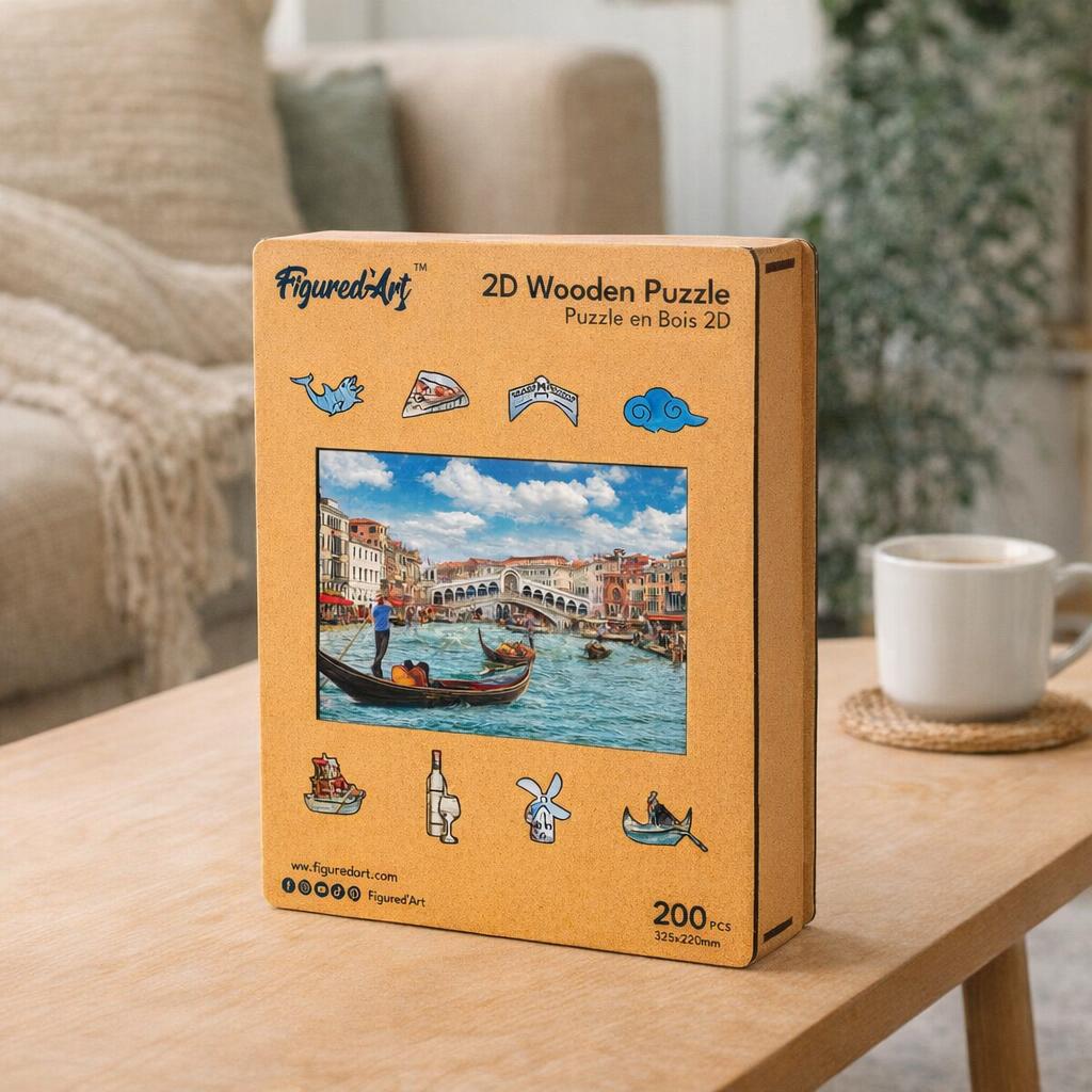 Puzzle en Bois Adulte - Le Canal de Venise