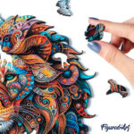 Puzzle en Bois Adulte - Lion et Lionceau