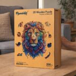 Puzzle en Bois Adulte - Lion vibrant