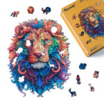 Puzzle en Bois Adulte - Lion vibrant